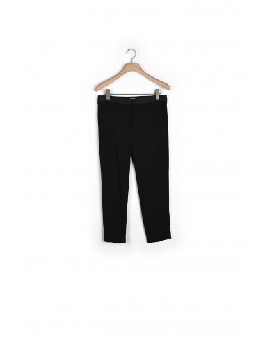 Pantalon avec empiècement de satin pas cher 