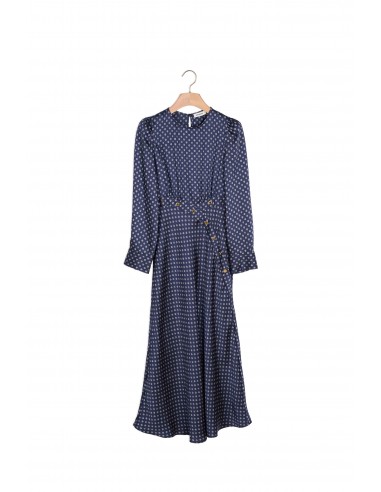 Robe longue fluide imprimé petits pois ou a consommer sur place